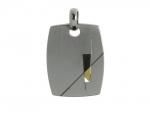 b.coen Anh�nger Edelstahl Gravurplatte matt mit Muster
