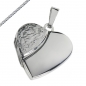 Preview: Medaillon / Amulett Herz 925/ rhodiniert 8136