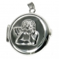 Preview: Medaillon / Amulett rund mit Schutzengel Silber 925/ 8150