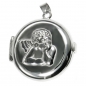 Preview: Medaillon / Amulett rund mit Schutzengel Silber 925/ 8150