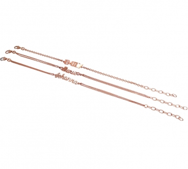 Preview: Namensarmband 925/ Sterling Silber  ros'e vergoldet   2614