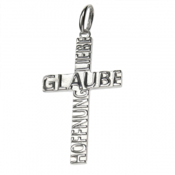 Preview: Anhänger Kreuz Glaube - Liebe - Hoffnung 925/ 5531