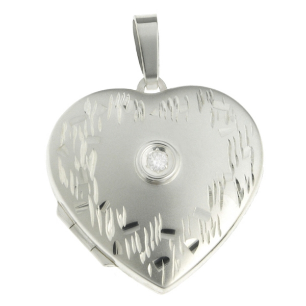 Medaillon Herz mit Zirkonia 8024