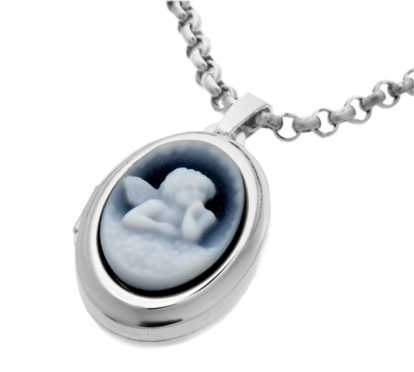 Medaillon klein mit Achatgemme Engel  8415